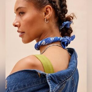 NEW Free People Simply Printed Pony Scarf